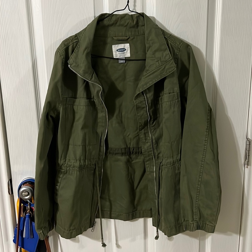 Olive green utility jacket